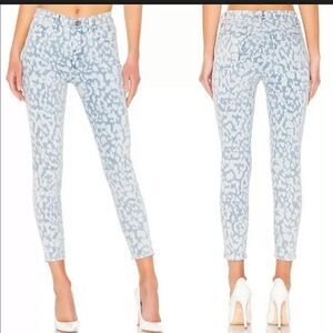 Current/Elliot High Waist Stiletto Leopard Jeans